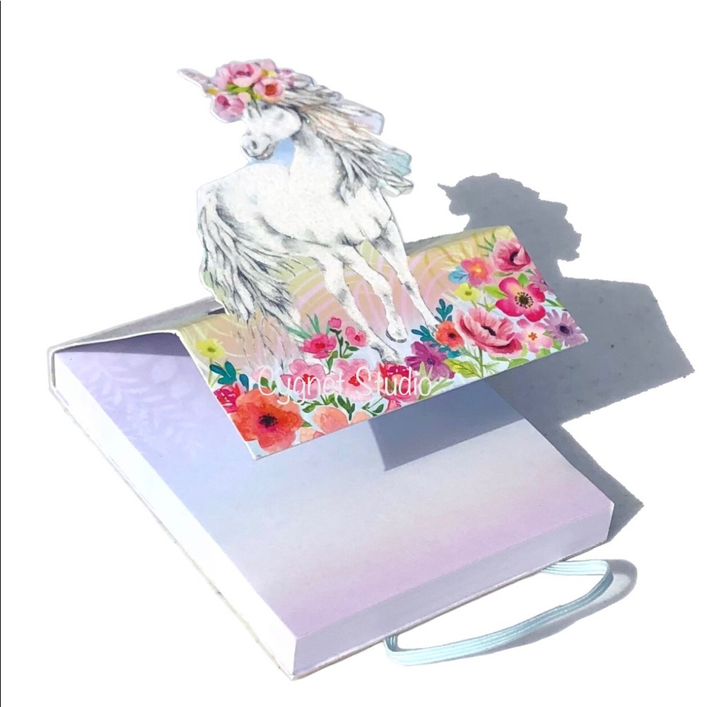 Punch Studio Unicorn Pop Up Bungee Mini Notepad (60751)